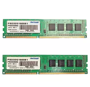 Patriot 4GB (2GBX2) DDR3 1600 Mhz PC3-12800 RAM MEMORY PC Desktop DIMM 2GB X 2 - Picture 1 of 1