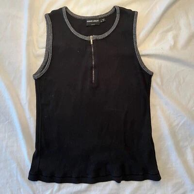 Giorgio Armani Womens Black Cotton Sleeveless Size 42 (I) 8 (USA) - Image 1 of 4