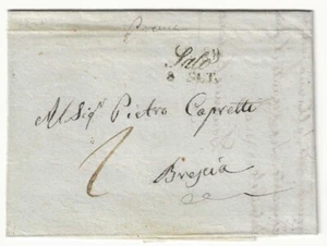 Lombardo Veneto - Prefilatelica del 1840 per Brescia con bollo corsivo Salò - Picture 1 of 3
