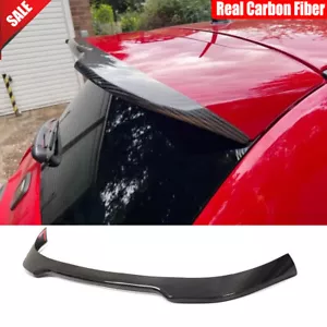 Para FIAT 500 Abarth 2010-2020 fibra de carbono real techo trasero maletero alerón labio ala - Imagen 1 de 14
