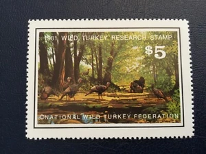 Sammelbriefmarke 1981 Wild Turkey Federation ss NH - Bild 1 von 1