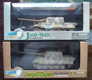 2 Dragon Armor Jagdtiger Zimmerit Henschel Version & SPZJGABT 653 TANK LOT  1/72 - Picture 1 of 3