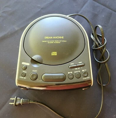 Sony CD Clock Dream Machine ICF-CD815 AM FM Radio Dual Alarm AUX Input  - Image 1 of 4