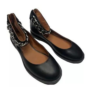 Givenchy Women's Leather Black Flats SIZE MISMATCH display only was $895 36/38 - Picture 1 of 10