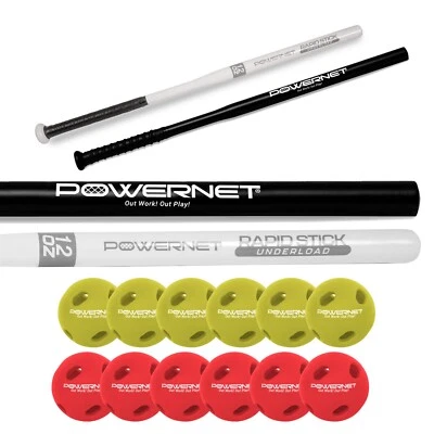 PowerNet Overload and Underload Training Bats | Rapid Stick or Overload Bat