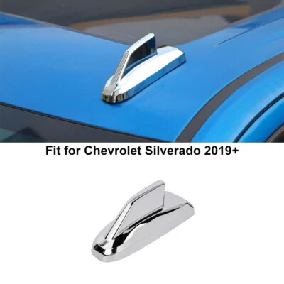 Chrome Shark Fin Antenna Cover Trim Frame For 19+ Chevy Silverado Exterior Acces Foto 1 de 4
