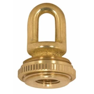 LOT OF 10 SCREW COLLAR LOOP LAMP PART: ANT BRASS, BR-PLATE, UNFINISHED, SOLID BR - Picture 1 of 8