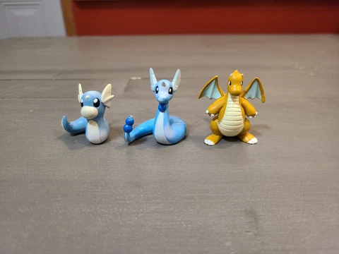Pokemon TOMY Lot Of 3 Dratini Dragonair Dragonite CGTSJ Figures Official Cover