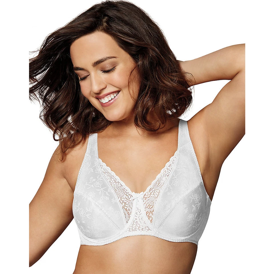 Playtex Floral Underwire Bra 4422 - White Size 38d