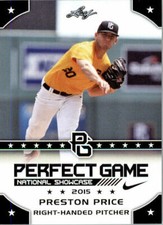 PRESTON PRICE 2015 LEAF "1ST EVER PRINTED" PERFECT GAME ROOKIE CARD #178! 