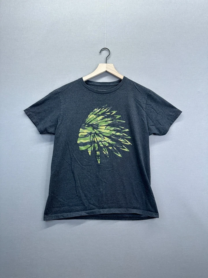 Camiseta gris Ring Of Fire para hombre nativa india manga corta cuello redondo talla XL Foto 1 de 4