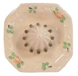 Juice Reamer Top Only Ceramic Pottery Embossed Flowers Japan Vintage - Picture 1 of 4