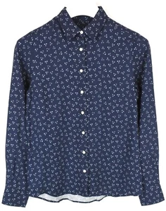 Camisa mujer Gant UK 8 botones patrón cuello extendido azul - Imagen 1 de 6