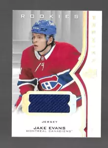 2020-21 UPPER DECK UD PREMIER ROOKIES JERSEY #89 JAKE EVANS ROOKIE BLUE HABS - Picture 1 of 2