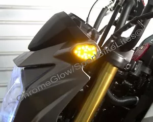 Kawasaki Z125 Pro Front LED Turn Signal Kit; Flush Mount - Smoked Lens - Bild 1 von 3