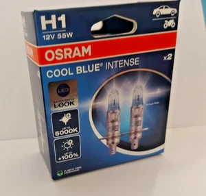 LATEST - OSRAM COOL BLUE H1 H/L BULBS 5000K. 64150CBN-HCB 12V 55W ( 2 BULBS ) - Picture 1 of 3