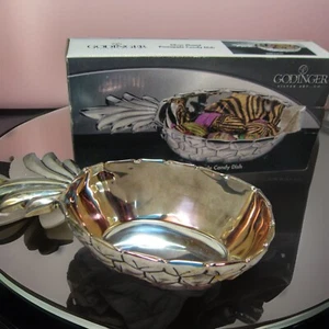 GODINGER SILVER ART CO 9X5X4 Bowl Silver Plated Pineapple Candy Dish Party Tiki - Picture 1 of 8