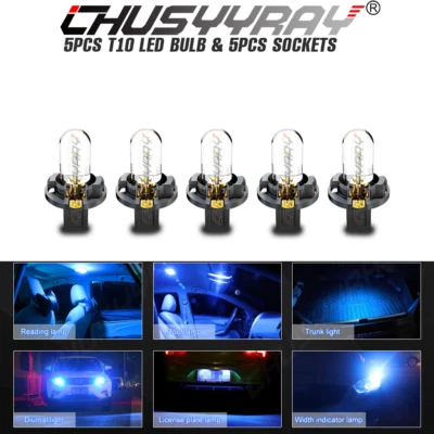 5Pcs LED Interior Blue Lights Bulbs Truck For Peterbilt 330 379 389 - Image 1 of 4