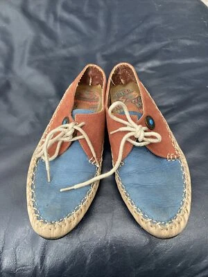 ZAPATOS PLANOS SIN CORDONES DE GAMUZA MULTICOLOR MOCASINES HUSH PUPPIES talla 8 N Foto 1 de 4