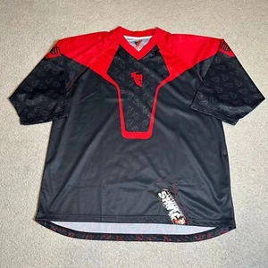 Y2K 2000s Thor Static Motocross BMX Racing Motorsports Jersey Red/Black Size XL - Bild 1 von 6