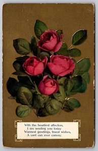 Cartolina: San Valentino, Metallico, Floreale, Serie n. 68, retro diviso, non pubblicato - Foto 1 di 2