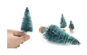 MINI ABETE INNEVATO presepe modellismo plastico albero pino natale decorazione - Foto 1 di 1