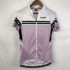 SANTIC Cycling Jersey Purple Short Sleeve Pockets Shirt Womens Extra Large XL
