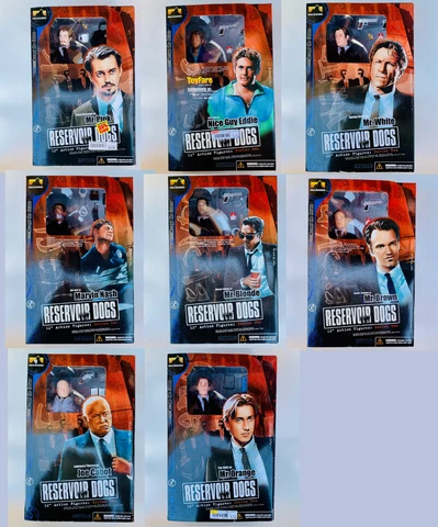 2001 Palisades Reservoir Dogs 12" Set 8 Figure Lot Mr White Blonde Pink Brown Cover