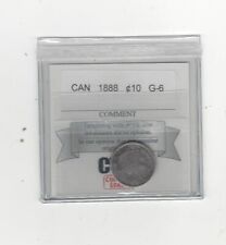 1888   Coin Mart Graded Canadian,  10  Cent, **G-6**