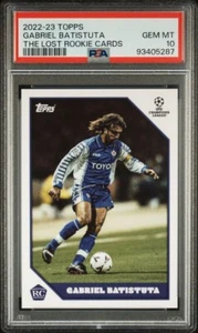 Gabriel Batistuta 2022-23 Topps Lost Rookie Card Fiorentina PSA 10 F ๐๐๐ - Picture 1 of 3