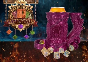 Torre y bóveda de dados de jarra BARD _ Lata de cerveza pop Stein Flagon taza inserto TTRPG - Imagen 1 de 36