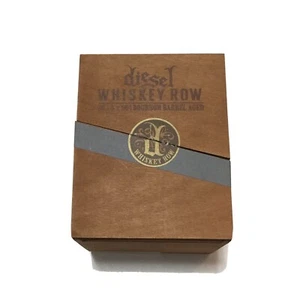 Diesel Whiskey Row Empty Cigar Box Wood Diagonal Cut Fold Out Lid Stash Box Used - Picture 1 of 10