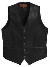 Men's Faux Leather Vest for Business or Casual The Embossed Snap 5 Button #VS-95