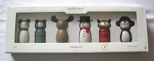 Hearth & Hand with Magnolia TOY WINTER Peg Pals 6 PCS Wooden CHRISTMAS NWT - Picture 1 of 5