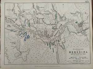 Schlacht Beresina Barysaū Russland 1812 Alison's History of Europe 1848   - Bild 1 von 3