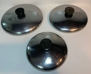 Revere Ware Replacement Lids Saucepans Stockpots Stainless Steel Set Of 3 - Bild 1 von 12