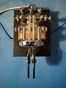 Vibroplex Lambic Double Paddle Morse Code Key With Cable #407762 Great Condition - Afbeelding 1 van 4