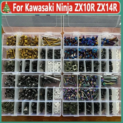192PCS 304 Stainless Steel Fairing Bolts Kit Screws For Kawasaki Ninja ZX10R 14R - Image 1 of 4