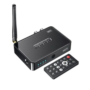 3in1 Bluetooth 5.1 Receiver Wireless NFC to RCA Stereo Audio Amplifier Adapter D - Afbeelding 1 van 12