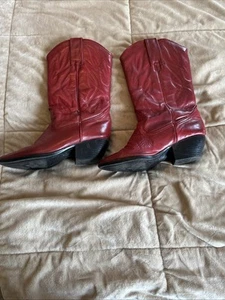 Maine Woods Red Cowboy Boots, Size 6 - Picture 1 of 6