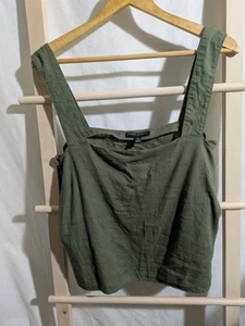 Banana Republic Green Linen Blend Square Neck Tank Top XL New w Tag - Picture 1 of 6