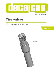 Decalcas Detail-Up Parts 1:20 & 1:24 Scale Tire Valves # DCL-PAR016 - Picture 1 of 2