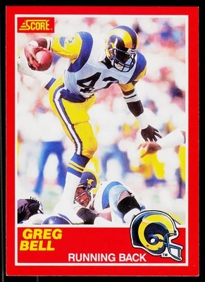 Greg Bell, 1989 Score, #190, Los Angeles Rams - Image 1 of 2