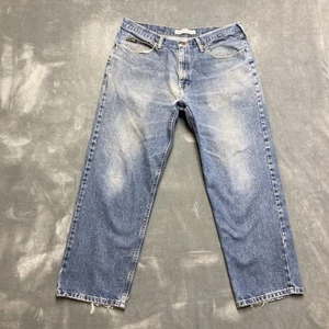 Lee Relaxed Loose Baggy Straight Jeans Mens 38x29 Faded Blue 100% Cotton Denim - Picture 1 of 13