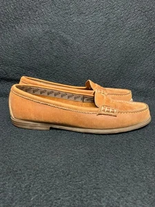 Zapatos Mocasines GH Bass Para Mujer 9M Cuero Tostado Penny Hechos en EE. UU. - Imagen 1 de 4