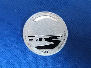  Cuarto de plata 2014-S GRAND DUNES camafeo profundo a prueba de espejos grados superiores - Imagen 1 de 3