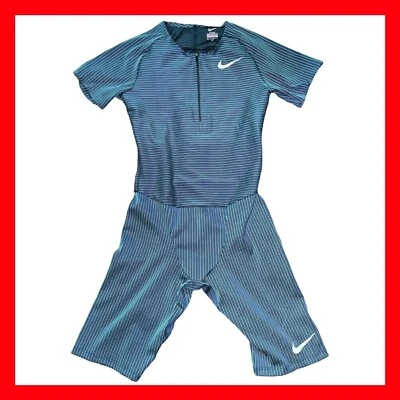 Nike Elite Pro One Piece Blue Track Speed Suit CW2568-317 Olympics Men's Size M - Image 1 of 4