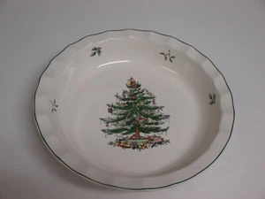 Spode Christmas Tree geformte Tortenplatte Platte grüner Rand neu im Karton - Bild 1 von 5