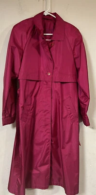Totes Barbie Rosa Mujer’s Trench Impermeable, Manga Larga Talla 6P Vintage Foto 1 de 4