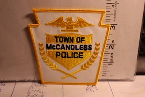 police patch TOWN OF MCCANDLESS POLICE PENNSYLVANIA - Picture 1 of 1